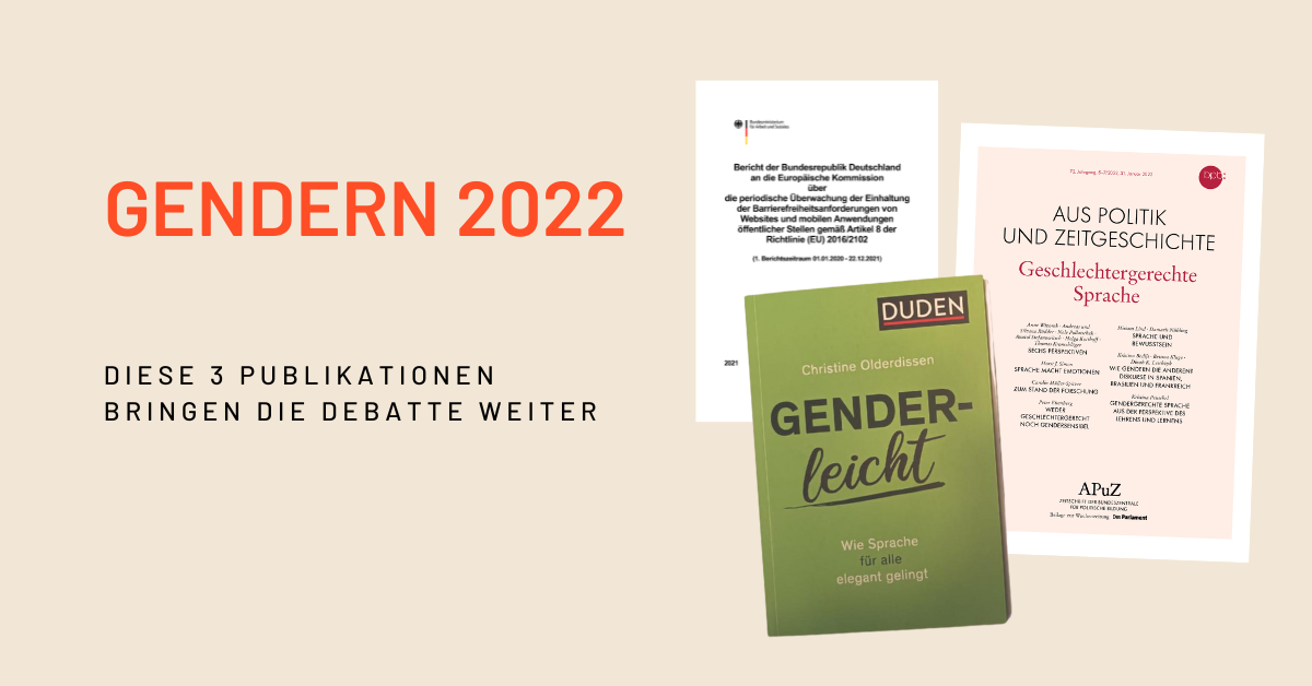 Gendern 2022 aktuelle Publikationen